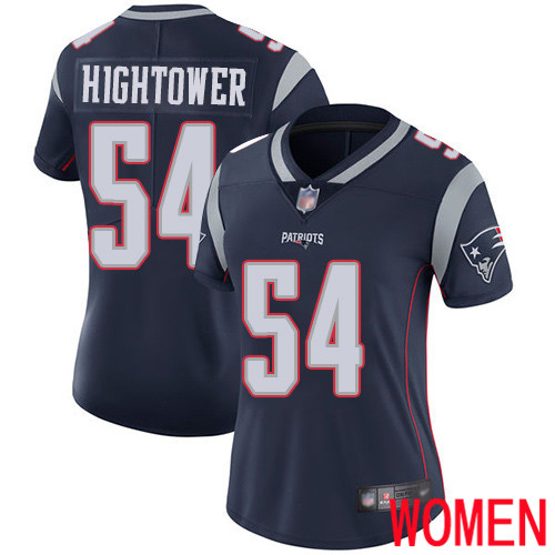 New England Patriots Football 54 Vapor Limited Navy Blue Women Dont a Hightower Home NFL Jersey